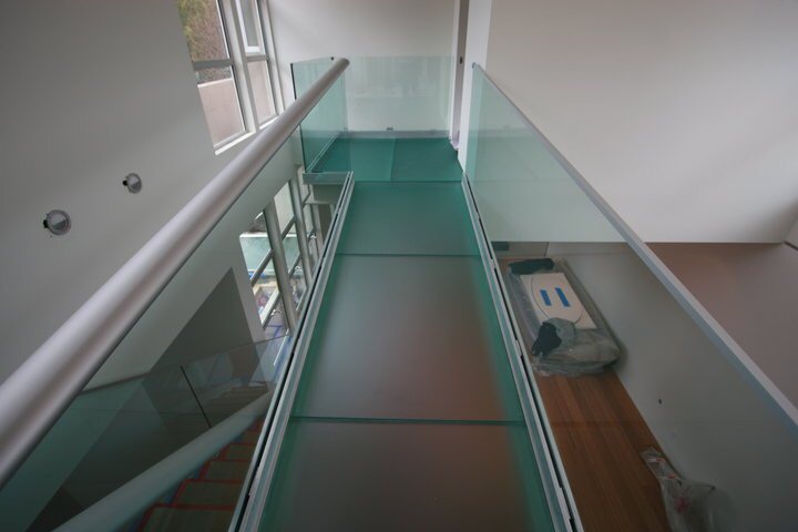 Modern glass railing
