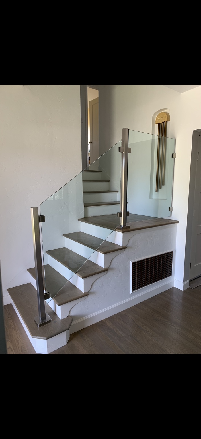 Custom glass railings